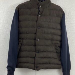 Luchiano Visconti luxury hybrid puffer knit sleeve jacket